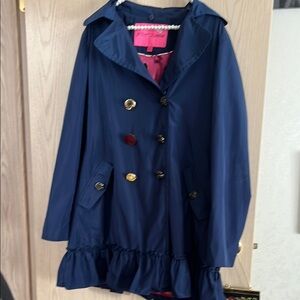 Betsey Johnson Midnight Blue Ruffled Jacket
